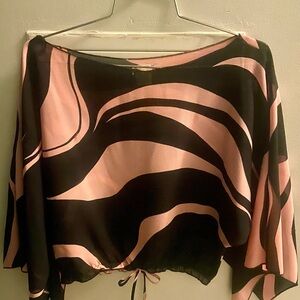 Chic Black and Pink Women's Top